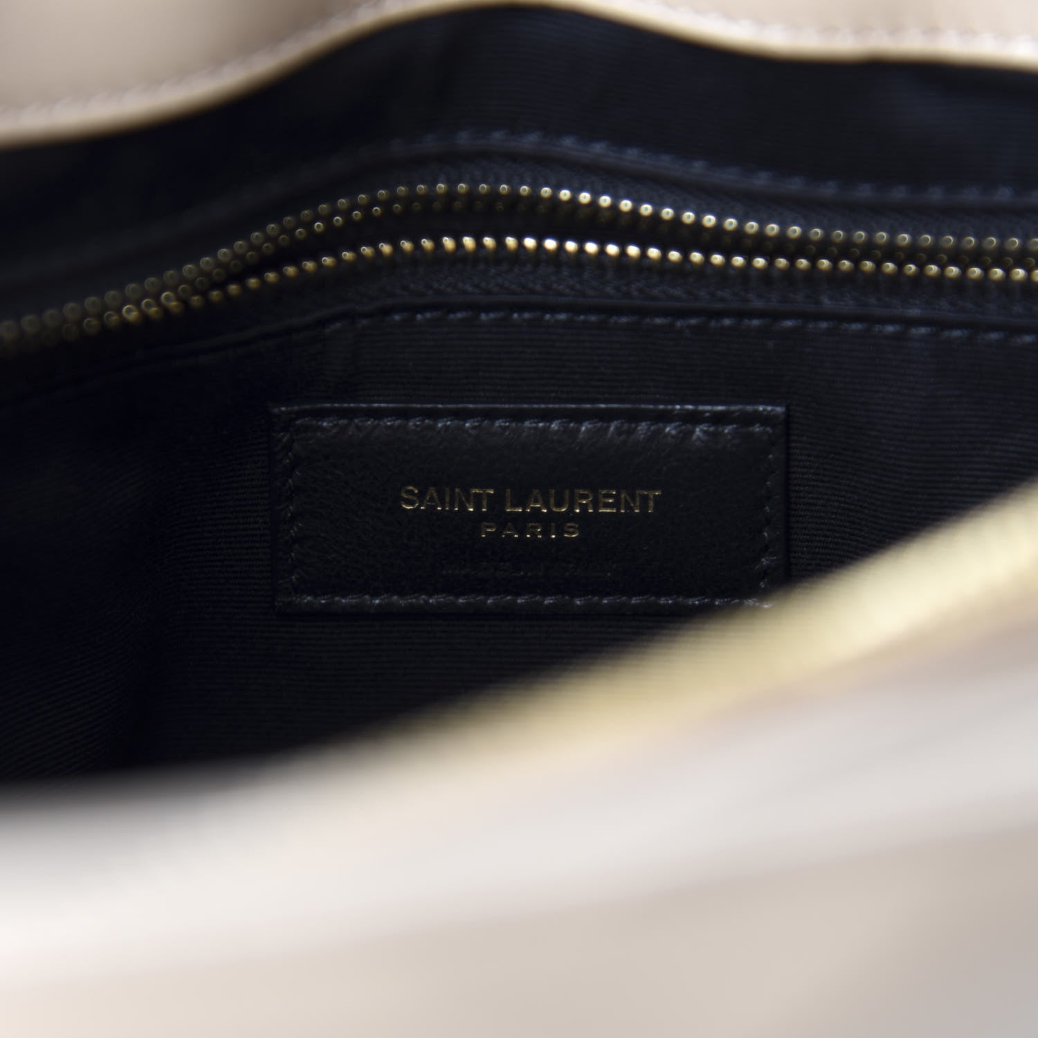 Saint Laurent Calfskin Y Quilted Monogram Medium Loulou Chain Satchel Dark Beige 8 of 11