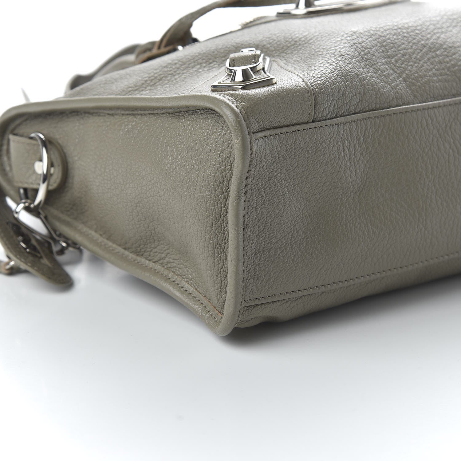 Balenciaga Chevre Silver Metallic Edge Hardware City Gris Taupe 7 of 11