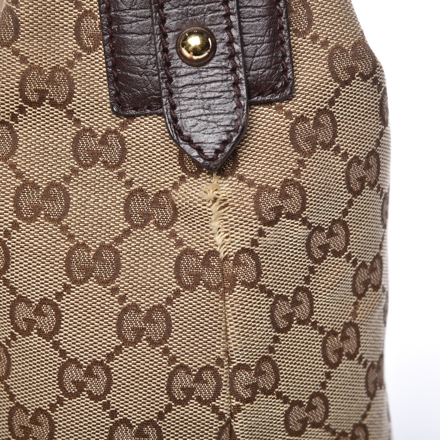 Gucci Monogram Medium Horsebit Chain Hobo Dark Brown 14 of 15