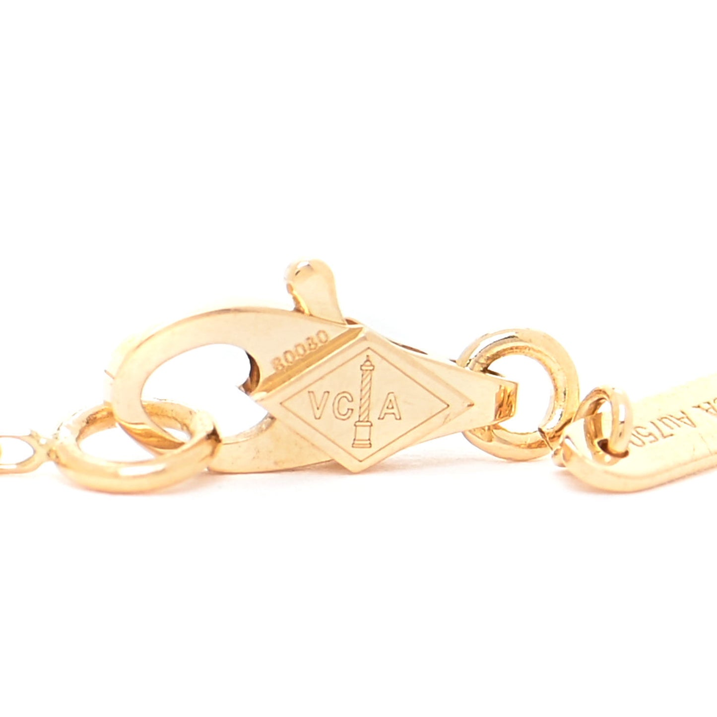 18K Yellow Gold Mother of Pearl Sweet Alhambra Bracelet