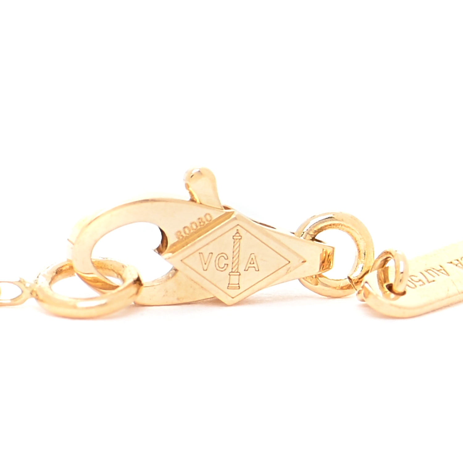 Van Cleef & Arpels 18K Yellow Gold Mother of Pearl Sweet Alhambra Bracelet 4 of 7