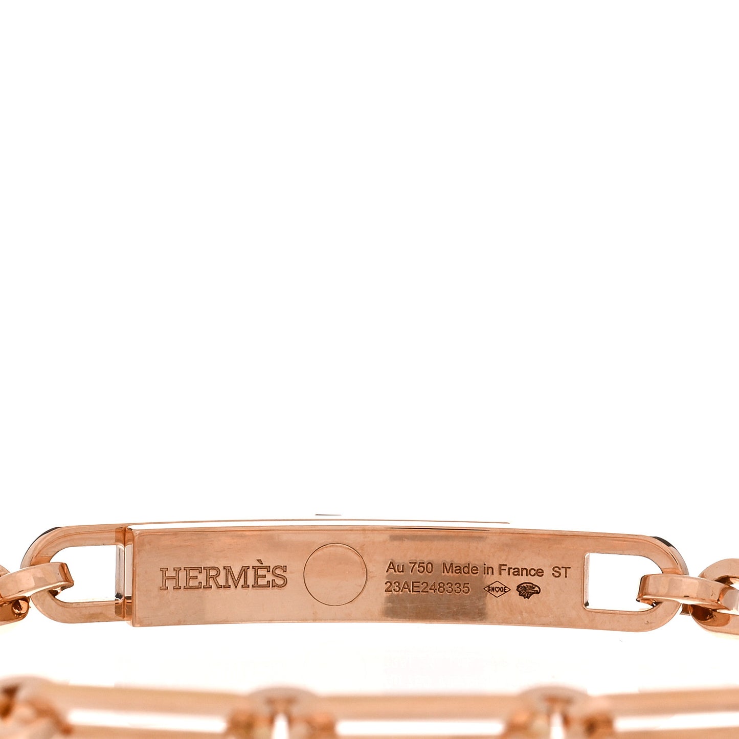 18K Rose Gold Diamond Pave PM Kelly Chaine Bracelet ST