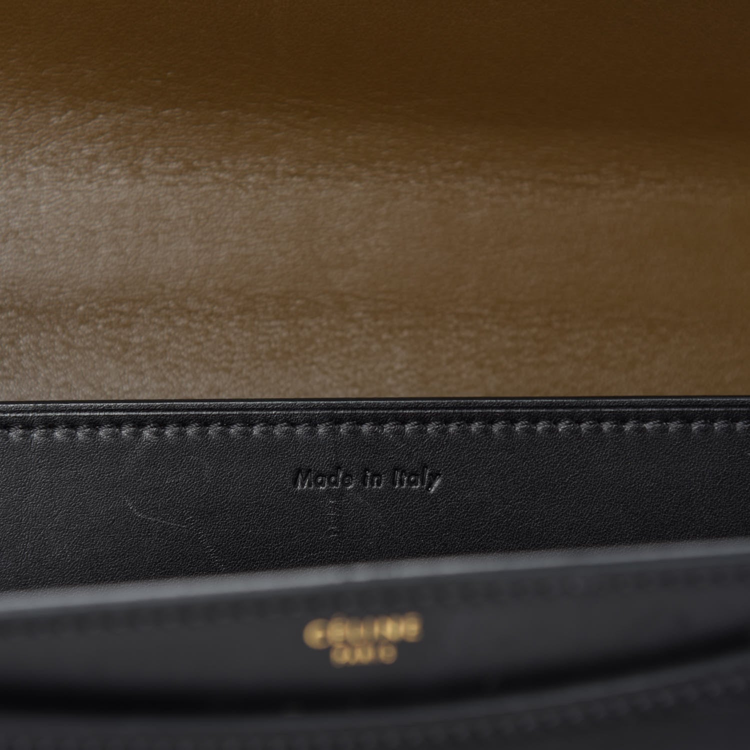 Celine Calfskin Bi-Color Small Case Flap Black Camel 14 of 15