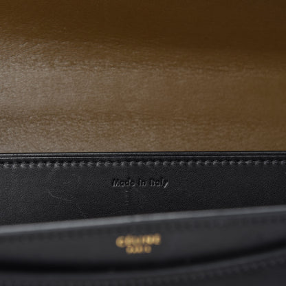 Celine Calfskin Bi-Color Small Case Flap Black Camel 14 of 15