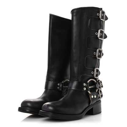 Miu Miu Calfskin Harness Boots 40 Black 4 of 13