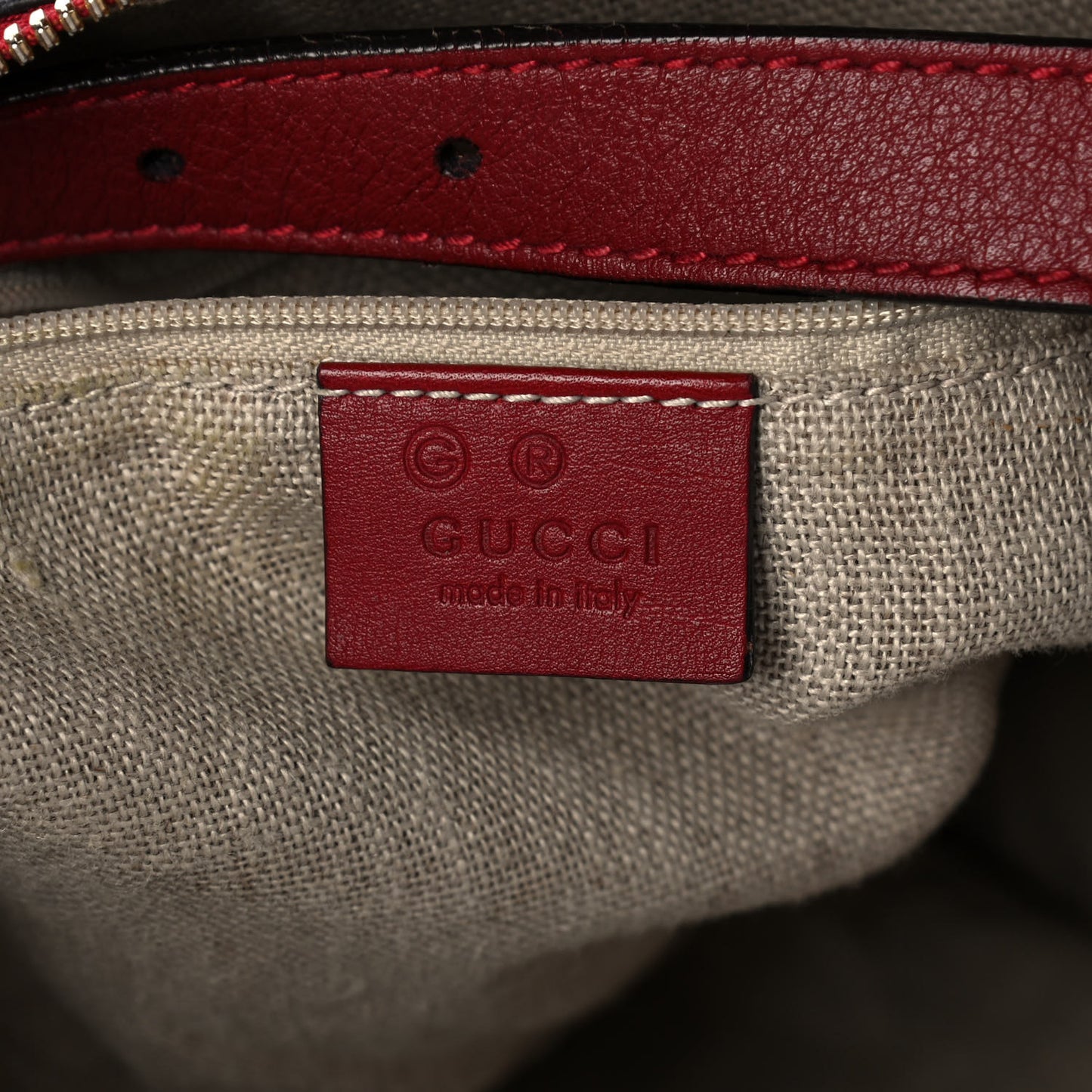 Soft Microguccissima Margaux Shoulder Bag Red