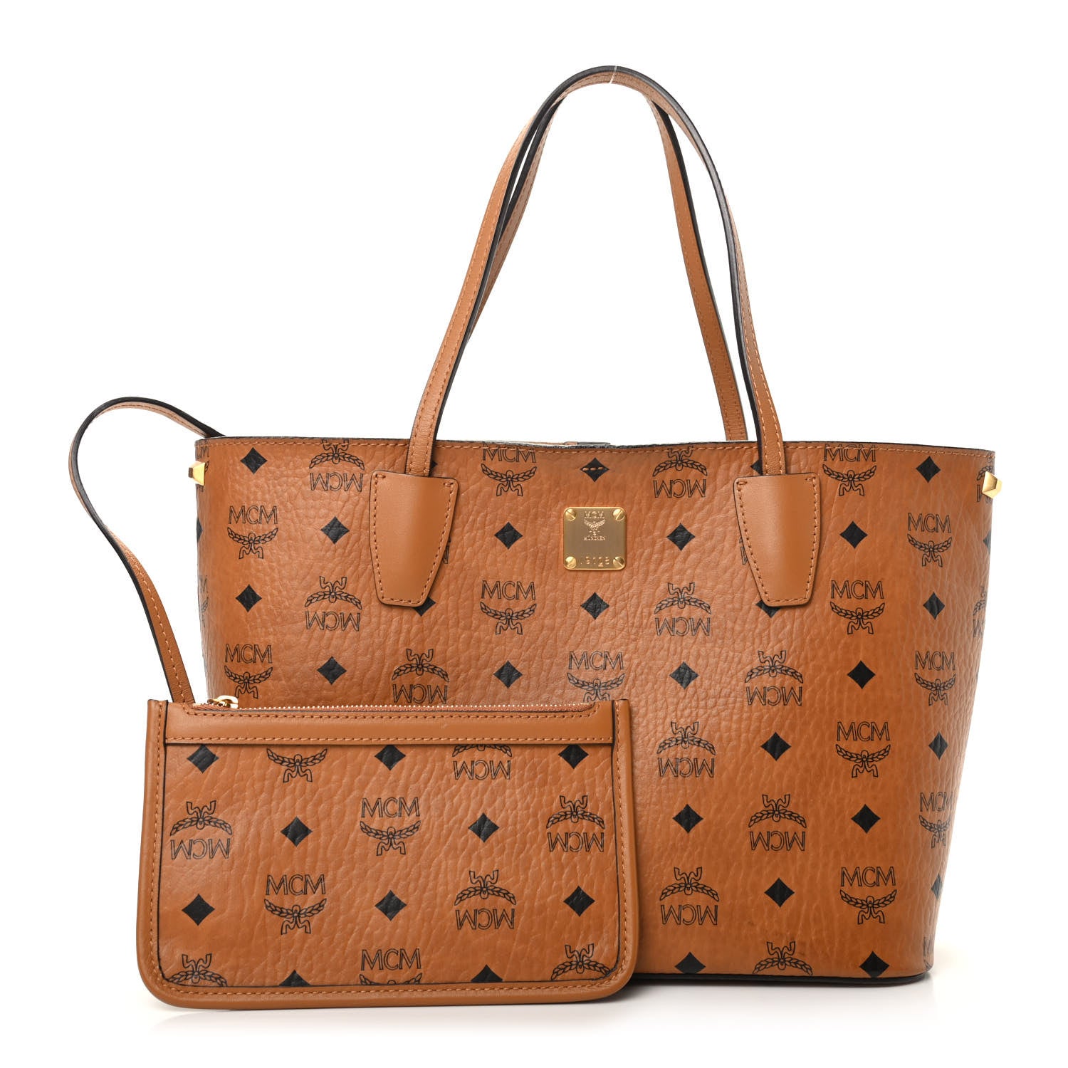 MCM Visetos Small Project Tote Cognac 1 of 9