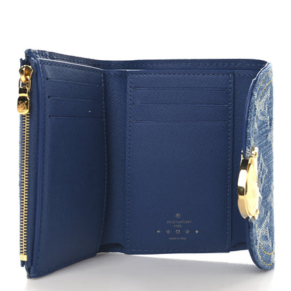 Louis Vuitton Denim Amelia Compact Wallet Blue 5 of 8