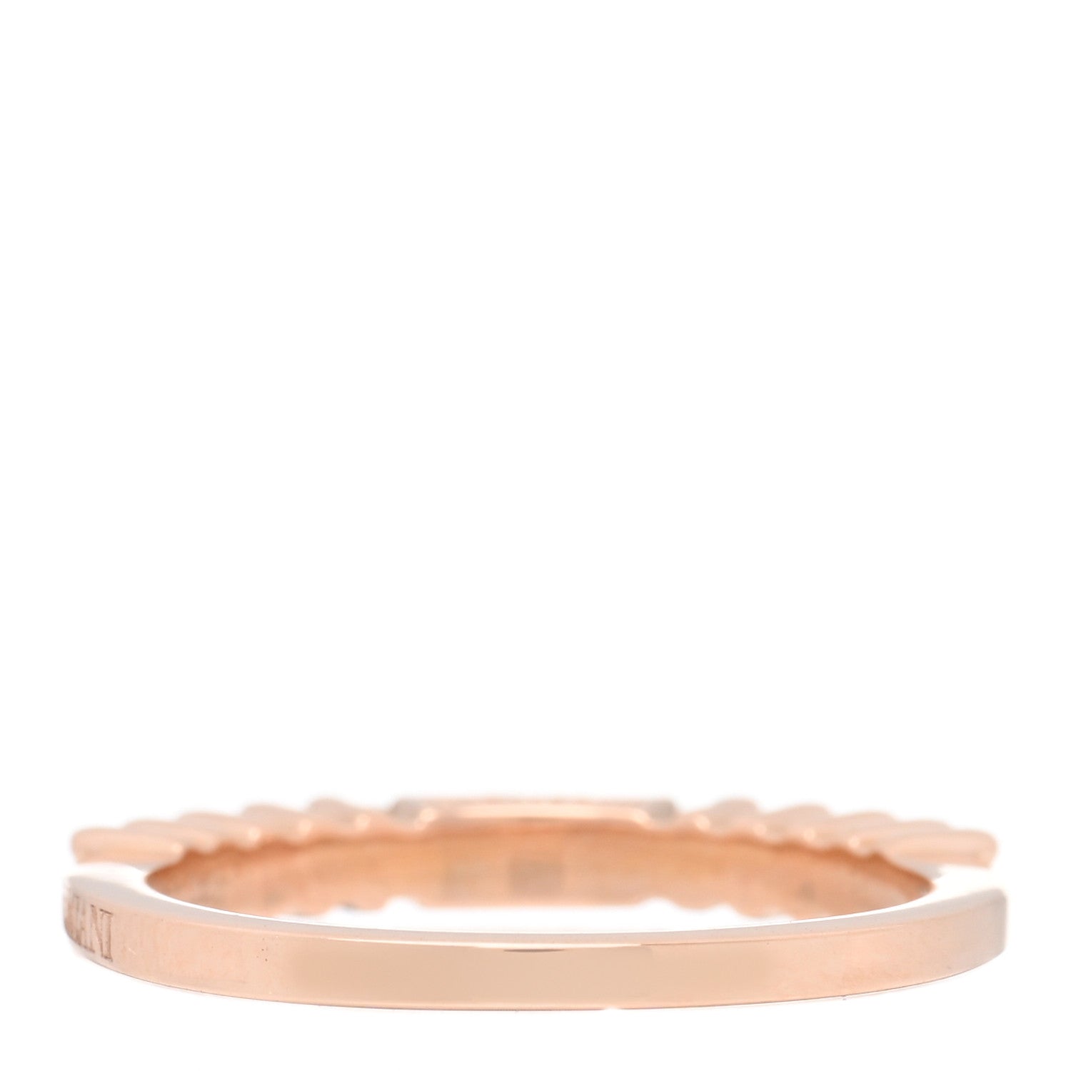 Damiani 18K Rose Gold Diamond Half Circle Band Ring 52 6 3 of 4