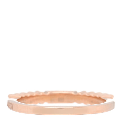 Damiani 18K Rose Gold Diamond Half Circle Band Ring 52 6 3 of 4