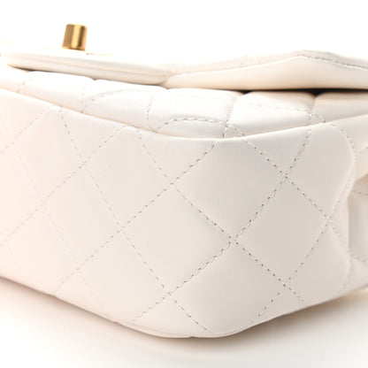 Chanel Lambskin Quilted Mini Rectangular Pearl Crush Flap White 9 of 9