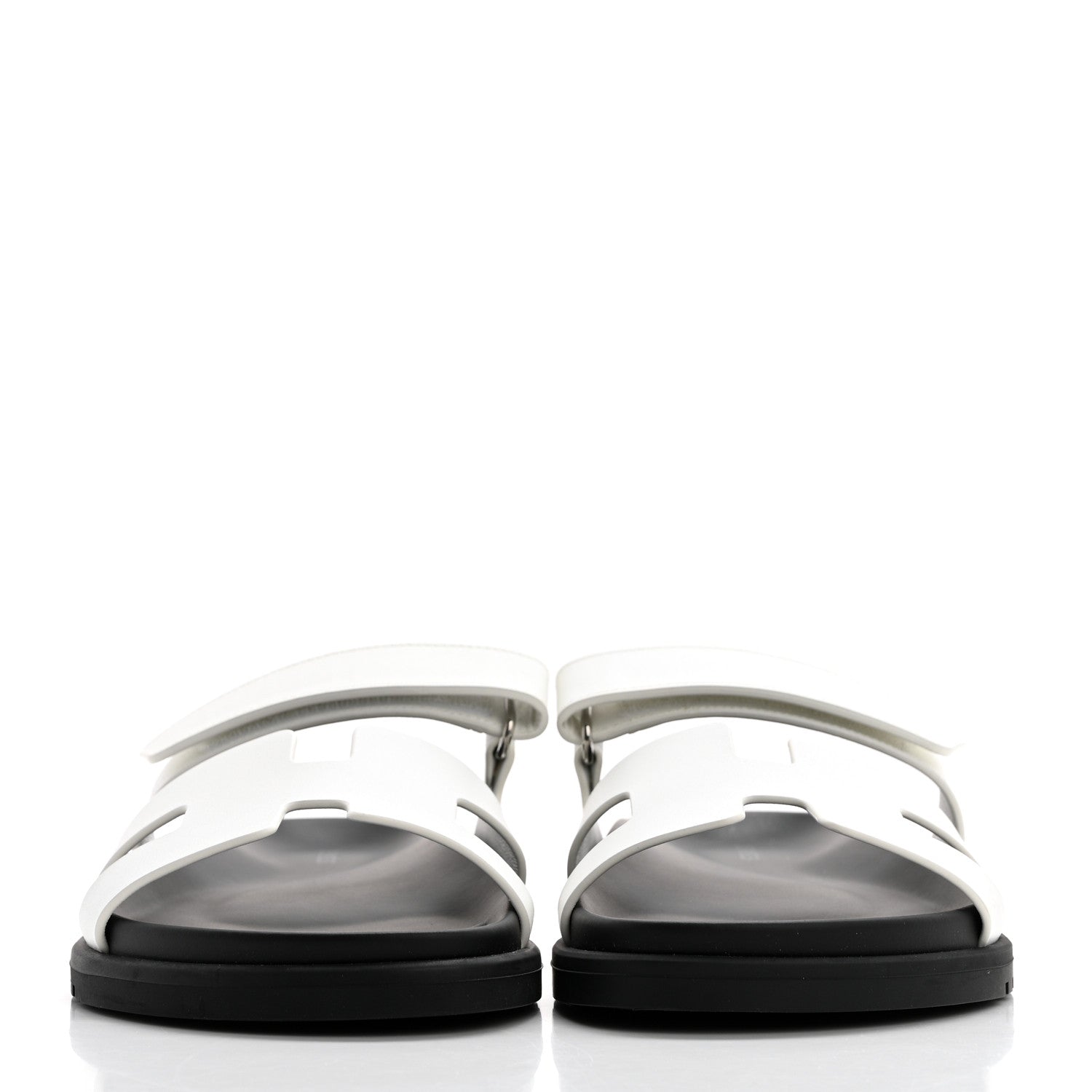 Hermes Calfskin Womens Chypre Sandals 39.5 White 2 of 9