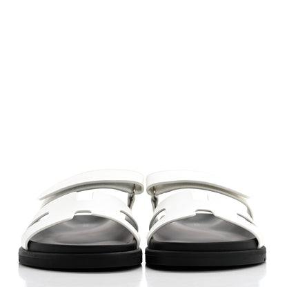 Hermes Calfskin Womens Chypre Sandals 39.5 White 2 of 9