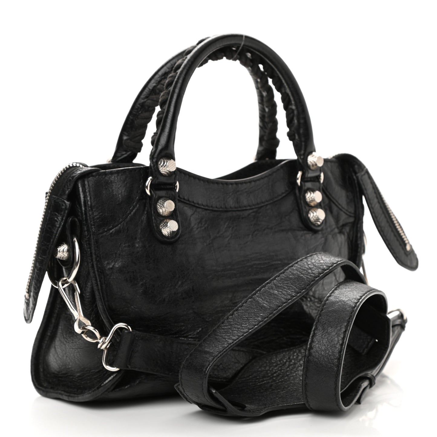 Agneau Giant 12 Silver Hardware Mini City Black
