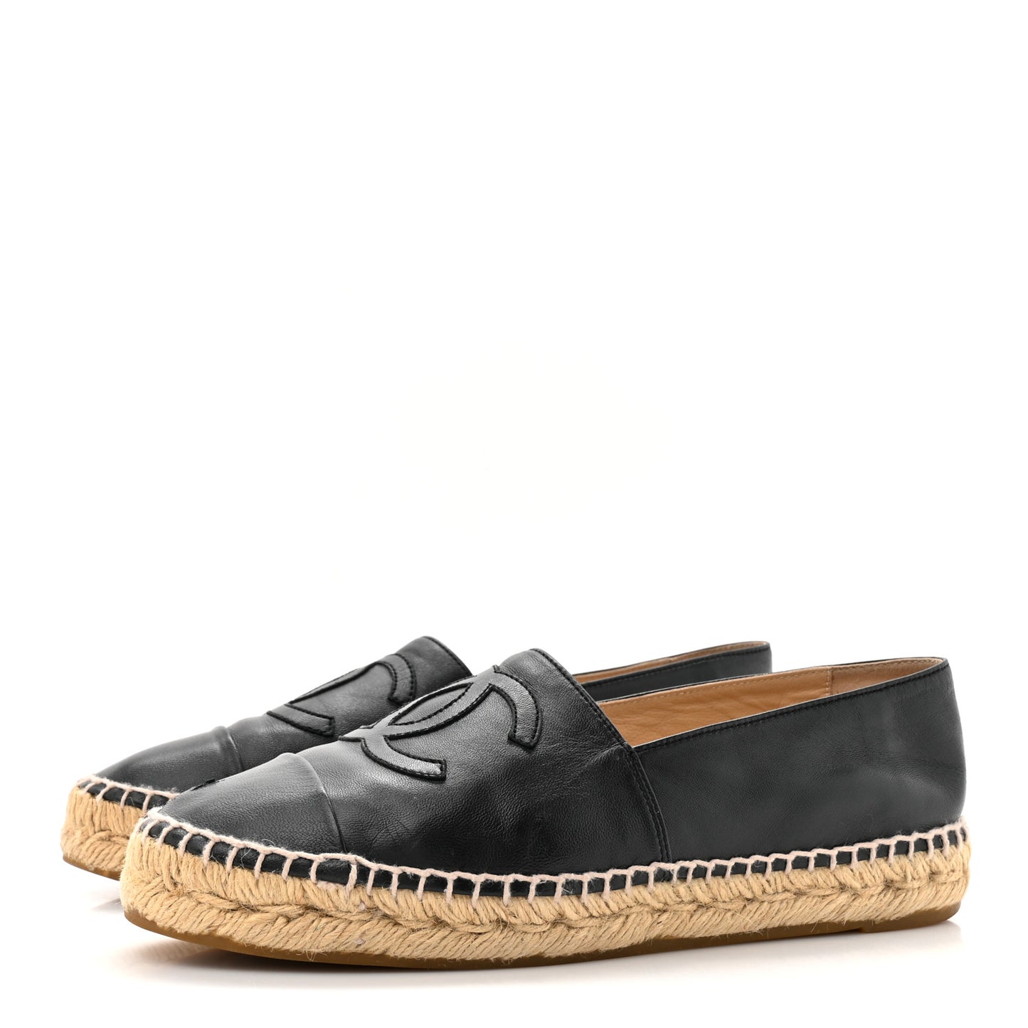 Lambskin CC Espadrilles 38 Black