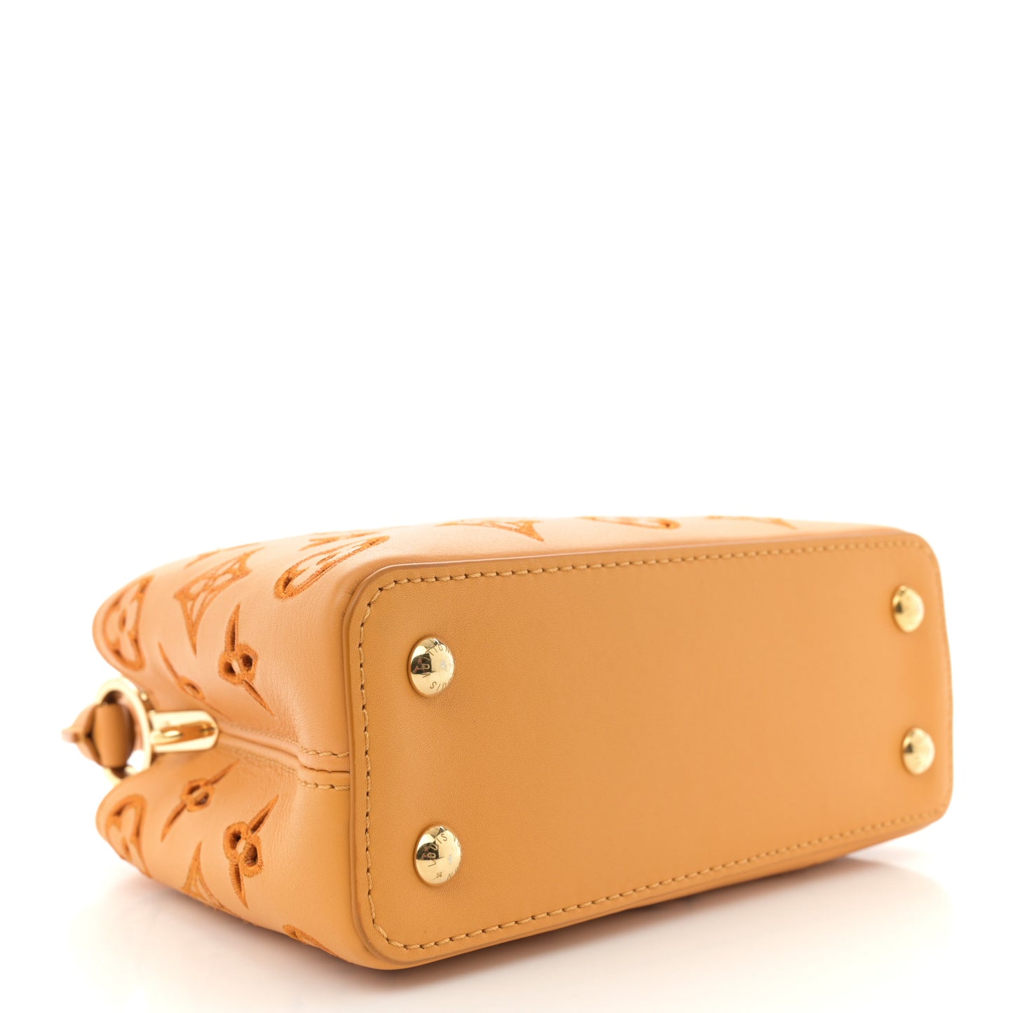 Calfskin LV Broderie Anglaise Mini Capucines Saffron