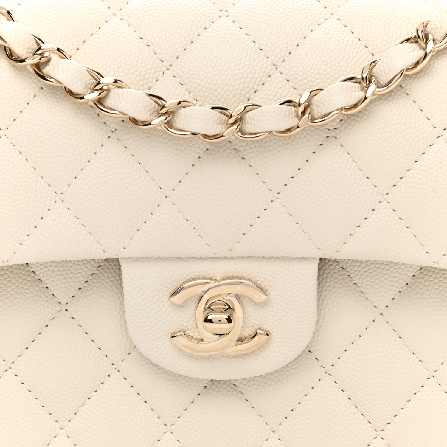 Chanel Caviar Quilted Small Double Flap White 8 of 11