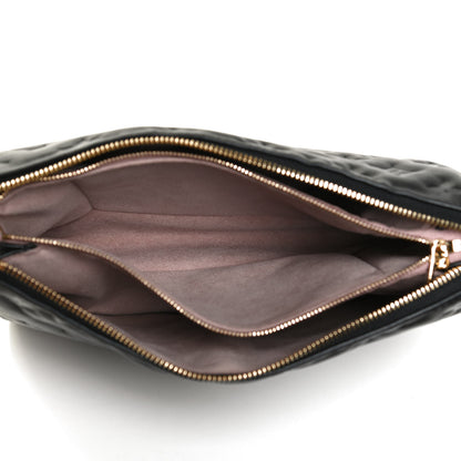 Louis Vuitton Lambskin Embossed Monogram Coussin PM Black 5 of 12