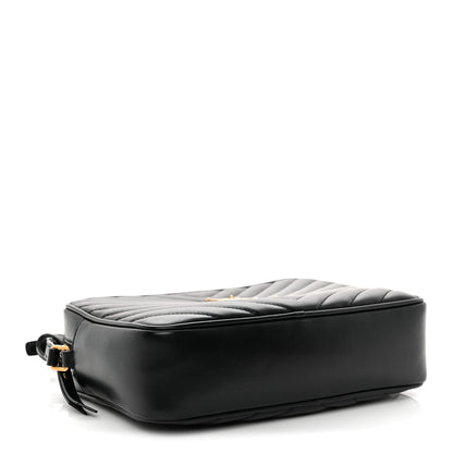 Saint Laurent Calfskin Matelasse Monogram Lou Camera Bag Black 4 of 12