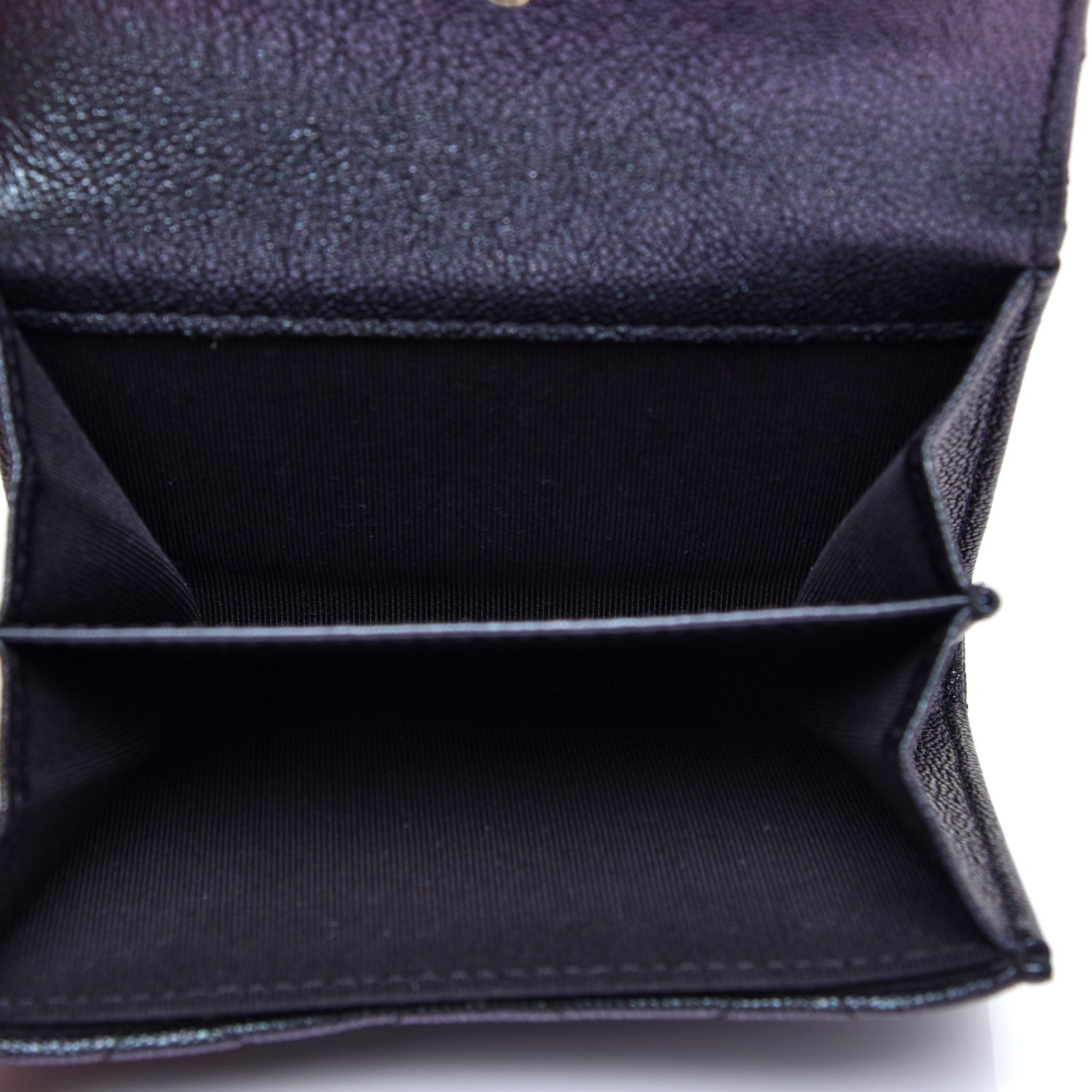 Chanel Iridescent Caviar Quilted Flap Card Holder Wallet Black 5 of 7