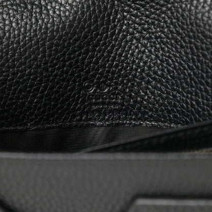 Gucci Pebbled Calfskin Soho Wallet on Chain Black 6 of 10