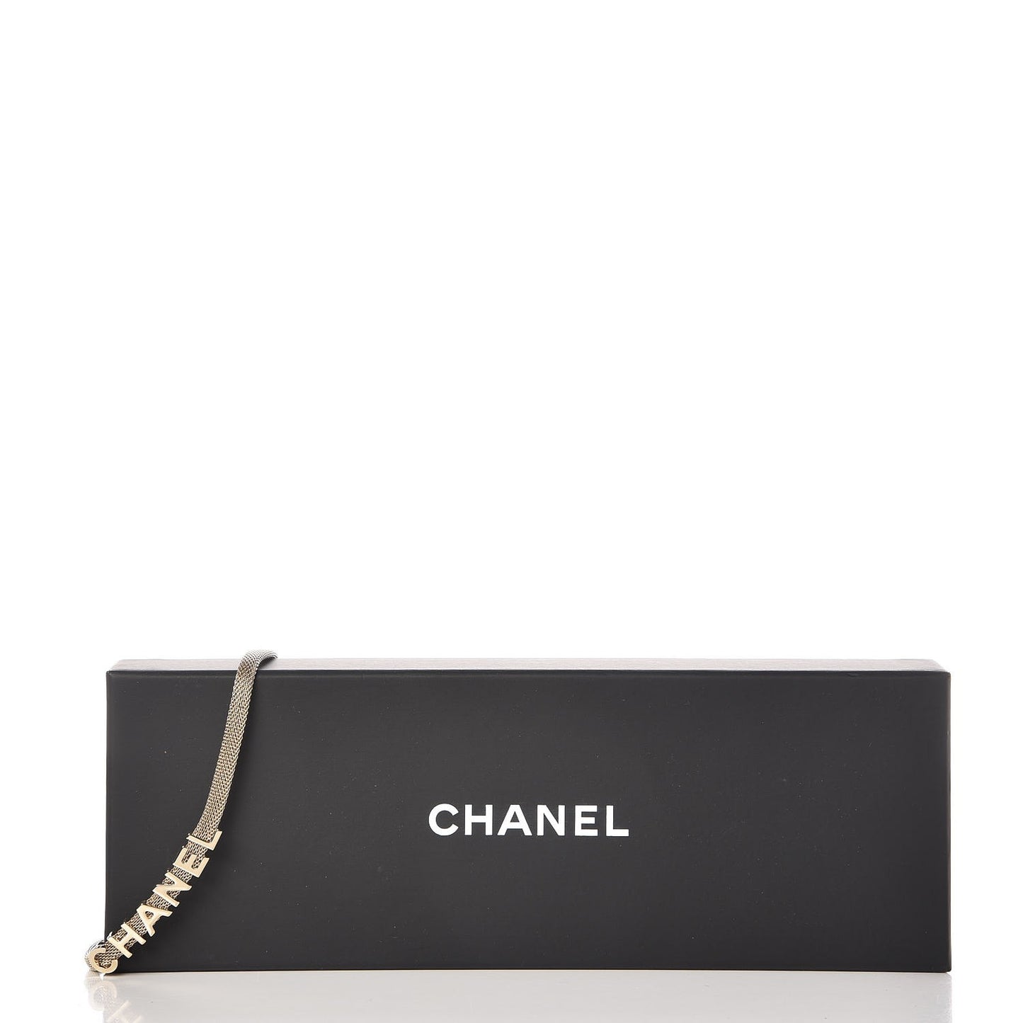 Mesh Logo Choker Necklace Gold