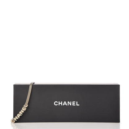 Chanel Mesh Logo Choker Necklace Gold 4 of 5