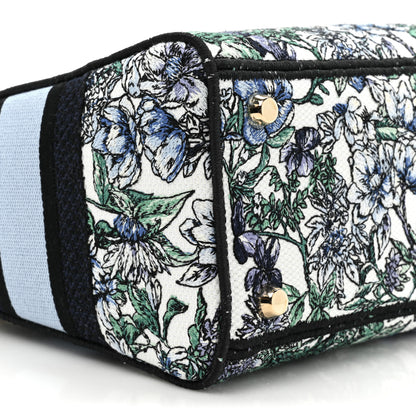 Christian Dior Canvas Embroidered Print Medium Lady D-Lite Blue Multicolor 8 of 9