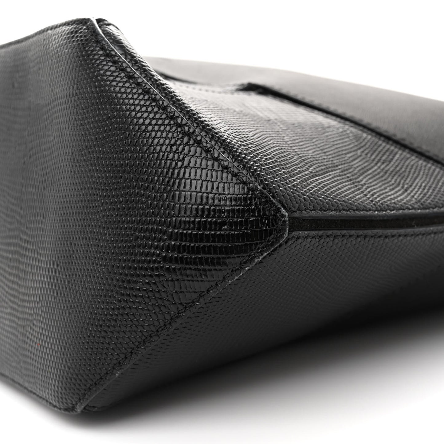 Nappa Lizard Embossed Medium Easy Tote Black