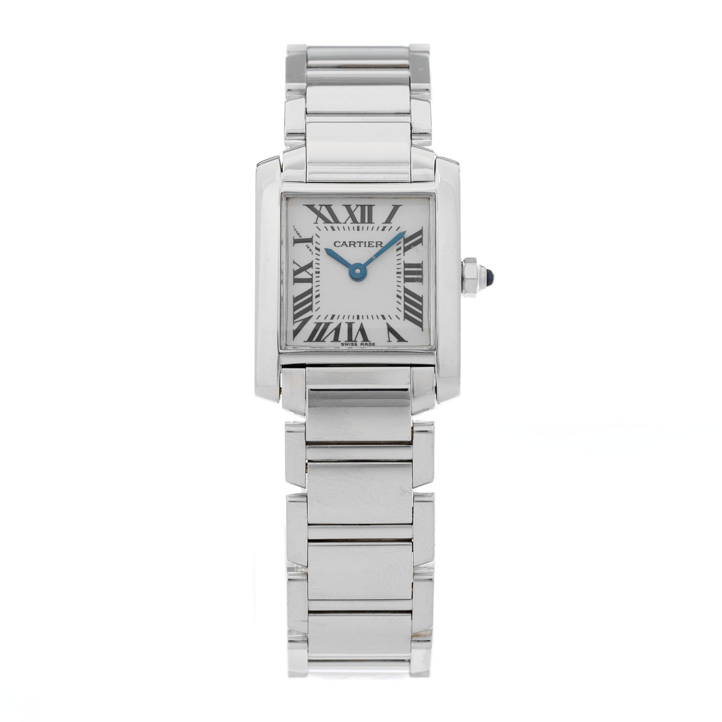 18K White Gold 20mm Tank Francaise Quartz Watch