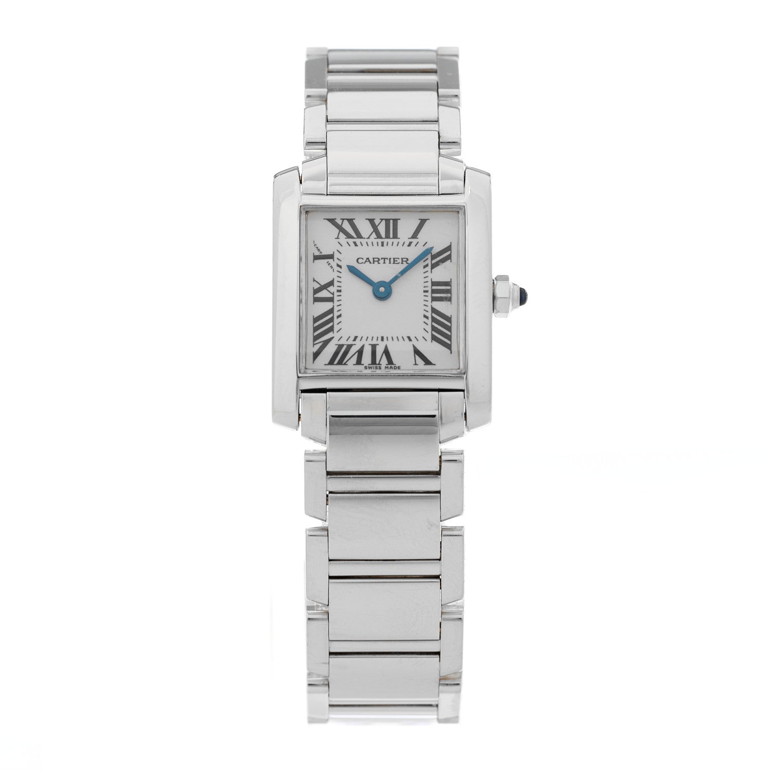 Cartier 18K White Gold 20mm Tank Francaise Quartz Watch 1 of 5