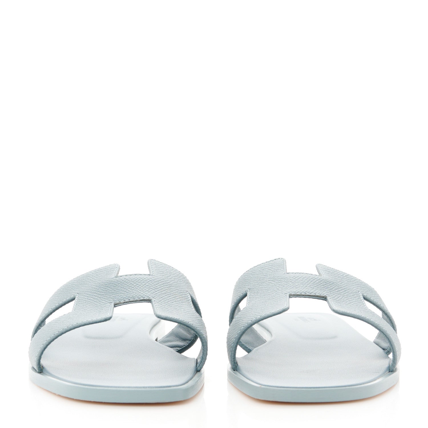 Hermes Epsom Oran Sandals 39.5 Gris Antarctique 2 of 8