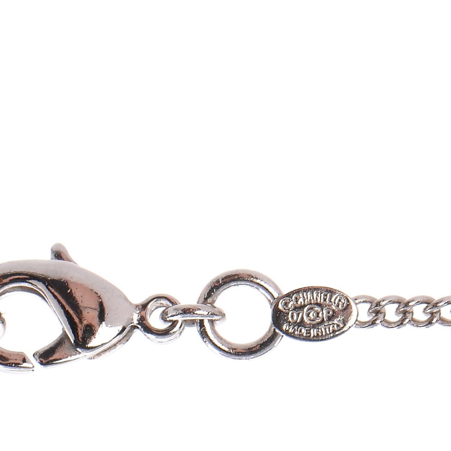 Swarovski Crystal Camellia CC Necklace Silver