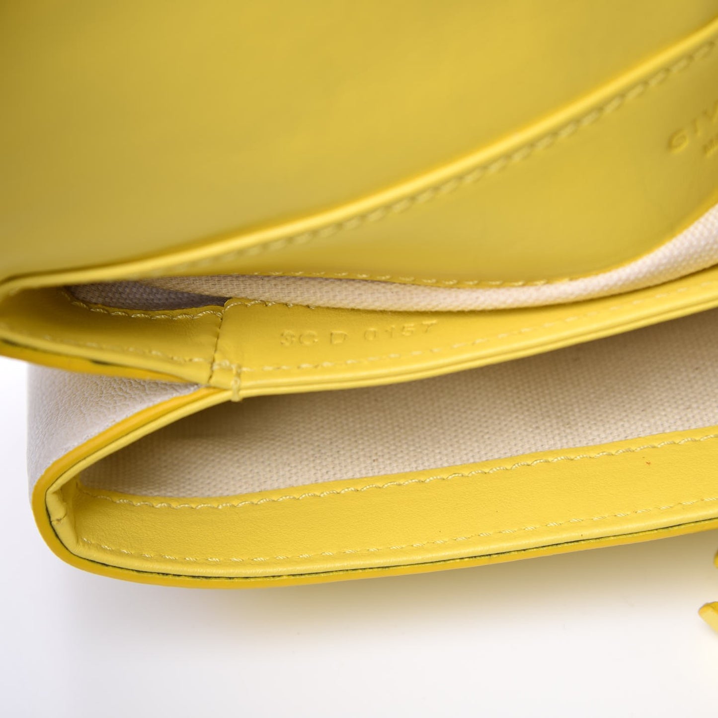Calfskin Goatskin Duetto Crossbody Bag Yellow