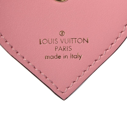 Louis Vuitton Vernis Degrade Love Lock Heart Key Holder Bag Charm Pink White 3 of 3