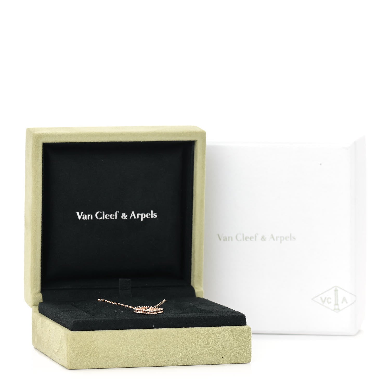 Van Cleef & Arpels 18K Rose Gold Vintage Alhambra Pendant Necklace 6 of 6