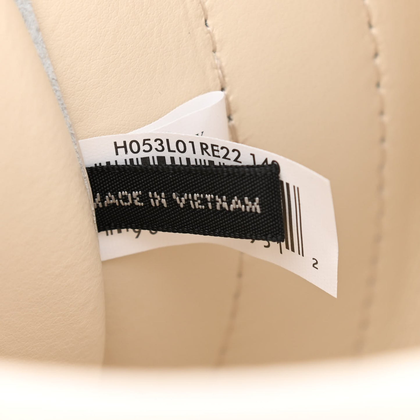 Grained Calfskin Micro The Tote Bag Cotton Silver