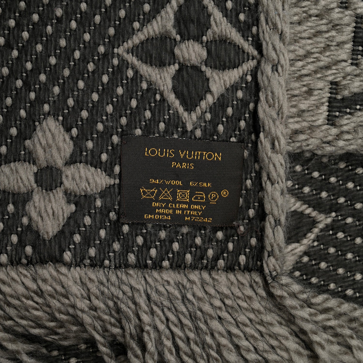 Louis Vuitton Wool Silk Logomania Scarf Verone 3 of 3