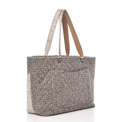 Chanel Tweed Quilted Large Cambon Tote Grey 3 of 9