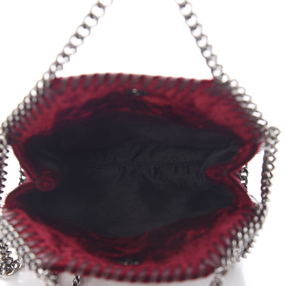 Stella McCartney Crushed Velvet Tiny Falabella Tote Burgundy 5 of 8