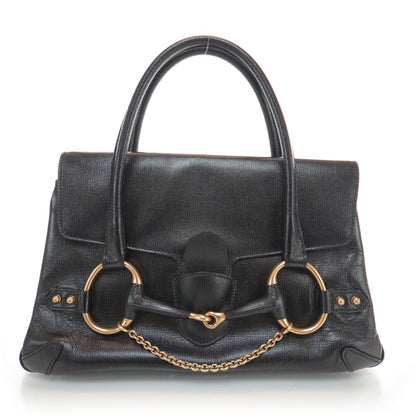 Gucci Leather Large Horsebit Chain Flap Bag Black 1 of 7