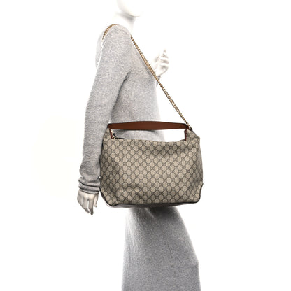 Gucci GG Supreme Monogram Large Linea A Hobo Light Brown 2 of 10