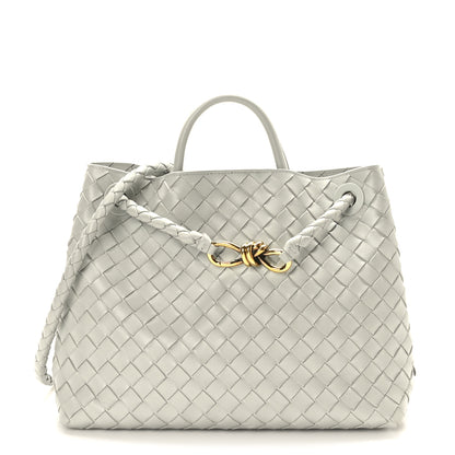 Bottega Veneta Nappa Intrecciato Medium Andiamo Shoulder Bag Agate Grey 1 of 8