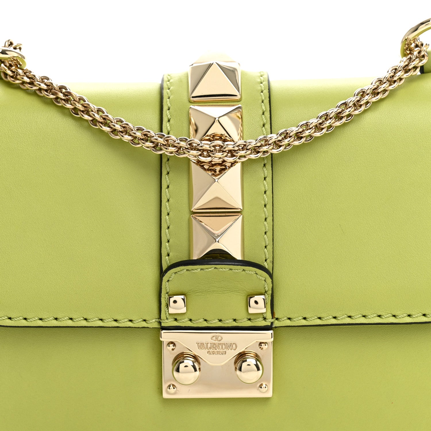 Valentino Garavani Vitello Small Glam Lock Rockstud Flap Apple 7 of 11