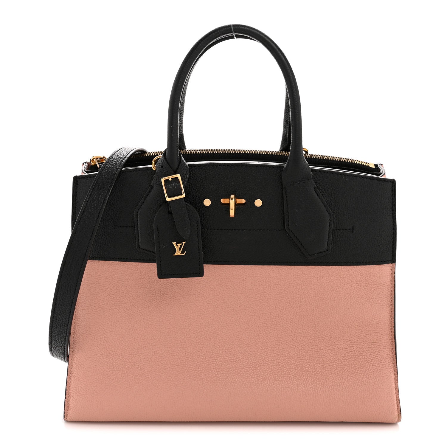 Louis Vuitton Calfskin City Steamer MM Magnolia Black 1 of 13