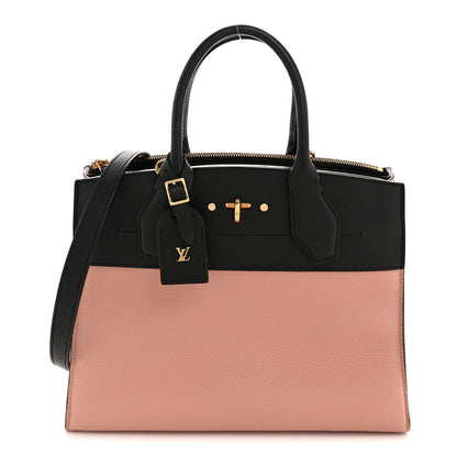Louis Vuitton Calfskin City Steamer MM Magnolia Black 1 of 13