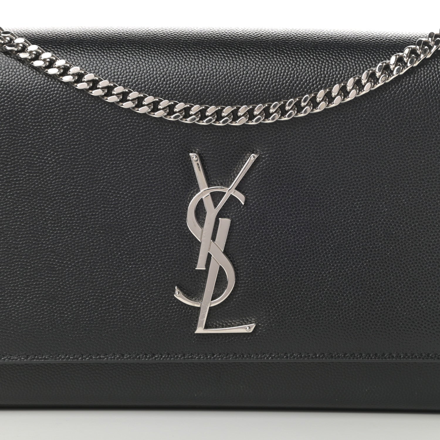Saint Laurent Grain De Poudre Medium Classic Monogram Kate Satchel Black 8 of 12