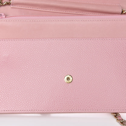 Chanel Caviar Timeless CC Wallet On Chain WOC Pink 13 of 15