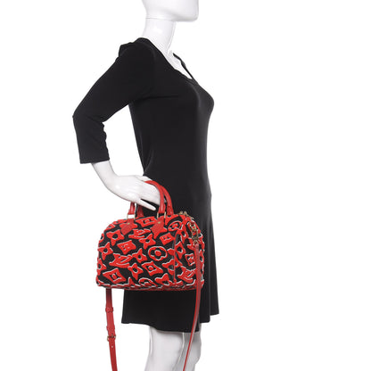 Louis Vuitton X UF Tufted Monogram Speedy Bandouliere 25 Black Red 3 of 12