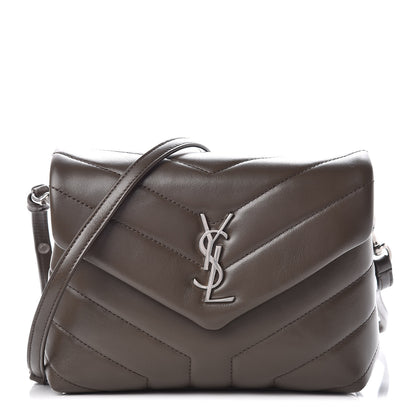 Saint Laurent Calfskin Y Quilted Monogram Toy Loulou Crossbody Bag Faggio 1 of 12